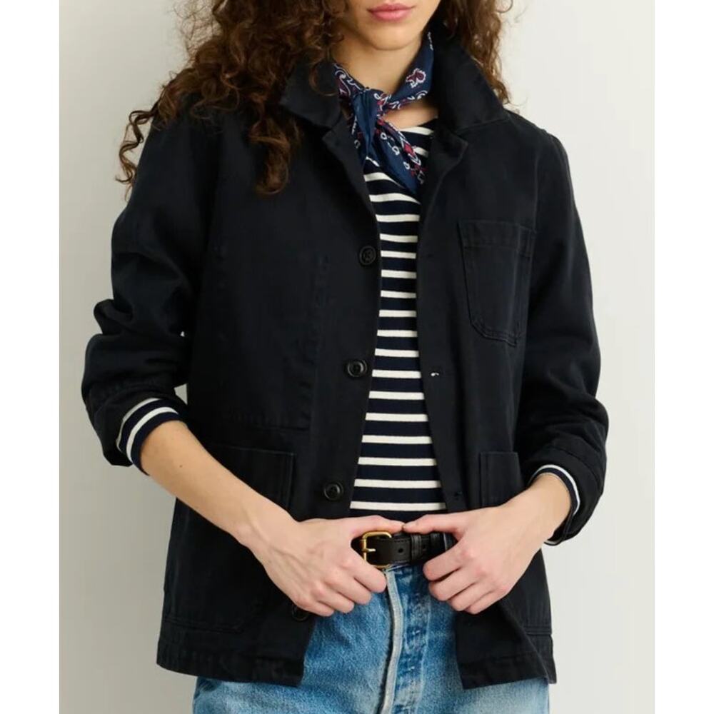 ALEX MILL  britt work chore jacket in washed black